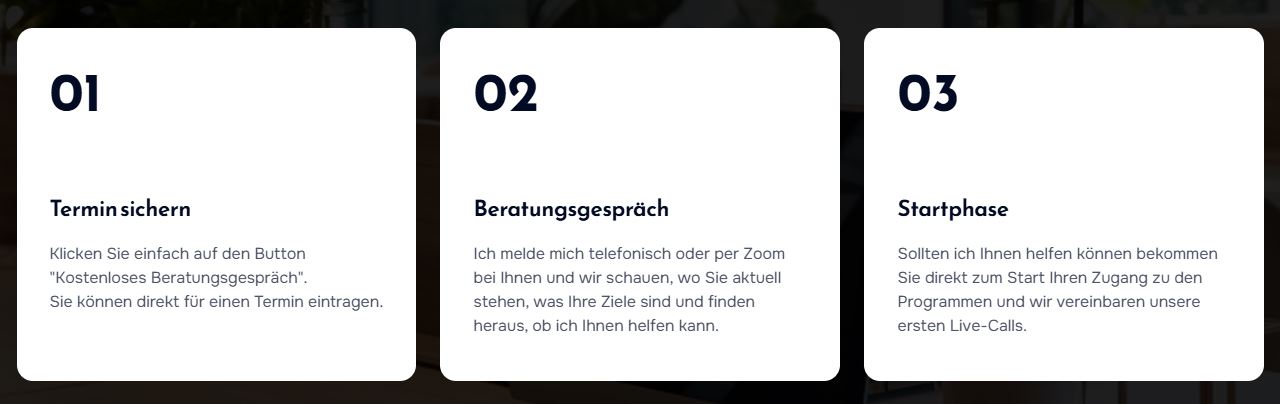Carsten Umland – Erfahrungen mit dem Trading-Coaching & dem friends club (2025) Die Anmeldung für das persönliche Trading Coaching von Carsten Umland erfolgt über ein unverbindliches Erstgespräch