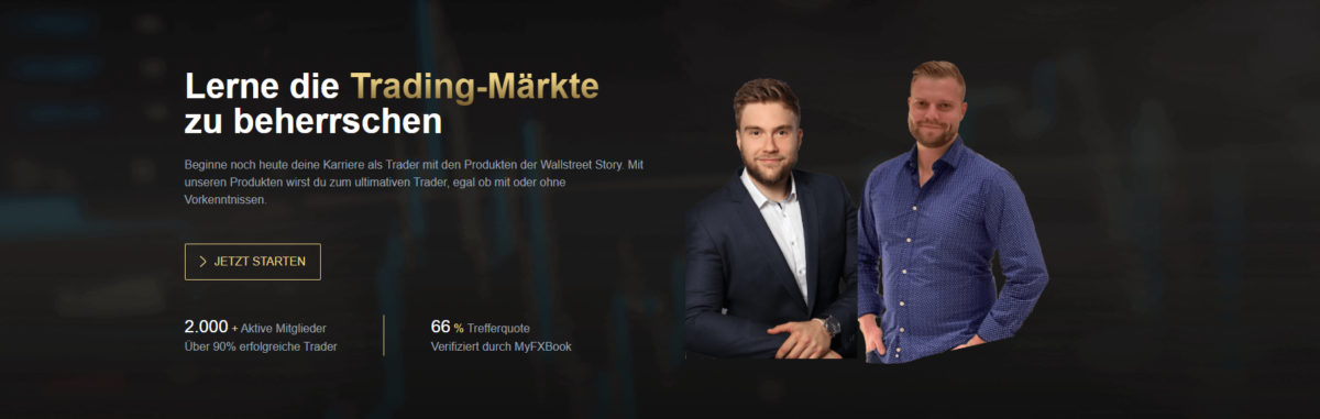 blick auf die startseite von wolfstreet story