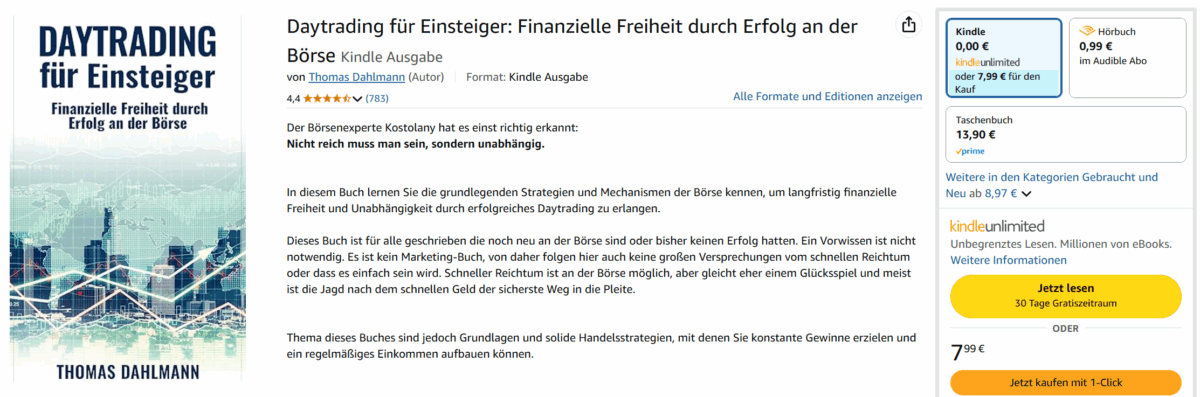Thomas Dahlmann: Trading, Psychologie & Erfahrungen (2025) daytrading für einsteiger von thomas dahlmann bei amazon