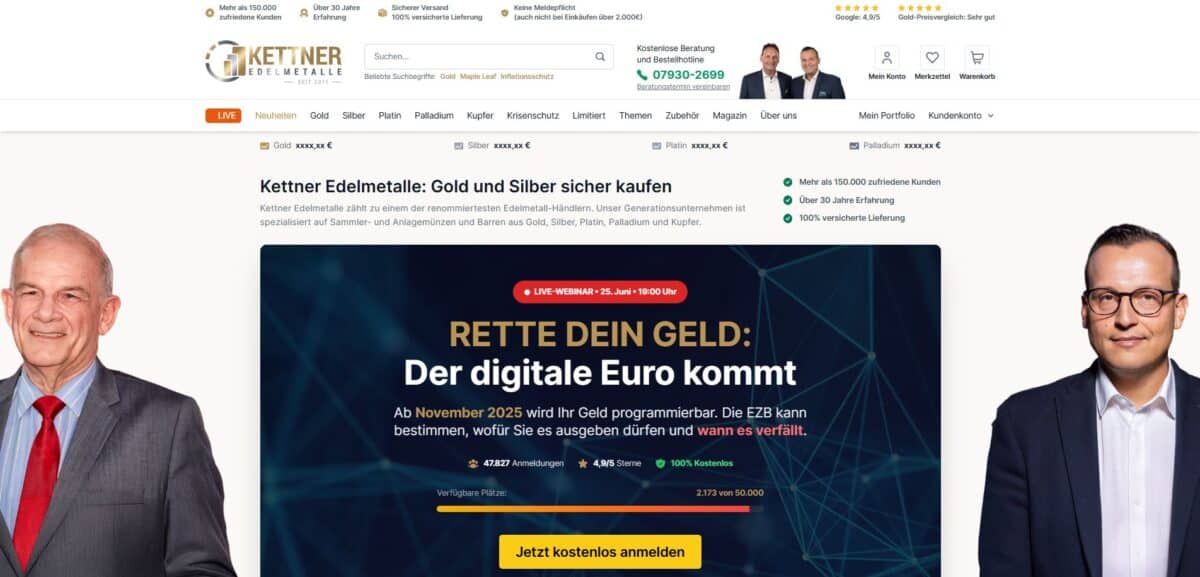 Kettner Edelmetalle Erfahrungen – ist Dominik Kettner seriös? Kettner Edelmetalle im Test – wie seriös ist der Edelmetallhändler wirklich