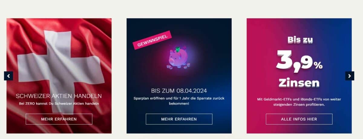Finanzen.net: Erfahrungen, Kosten, Seriosität, Test (2025) Aktuell gibt es bei finanzen.net ZERO einige Aktionen, wie zum Beispiel 3,9 % Zinsen auf ausgewählte Geldmarkt ETFs