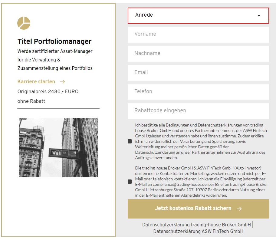 trading-house.net, Online Broker im Fokus: Erfahrungen, Kosten, Seriosität, Test (2025) André Stagge Börsenausbildung - Rabatt mit trading-house