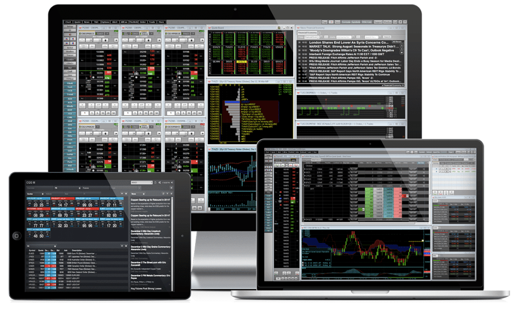 CQG Datafeeds und Broker Erfahrungen – der Guide zu der besonderen Handelsplattform (2025) Abgebildet ist hier das Flaschiffprodukt von CQG. Dies ist der CGQ Integrated Client mit seiner Vielzahl an Funktionalitäten und Tools.