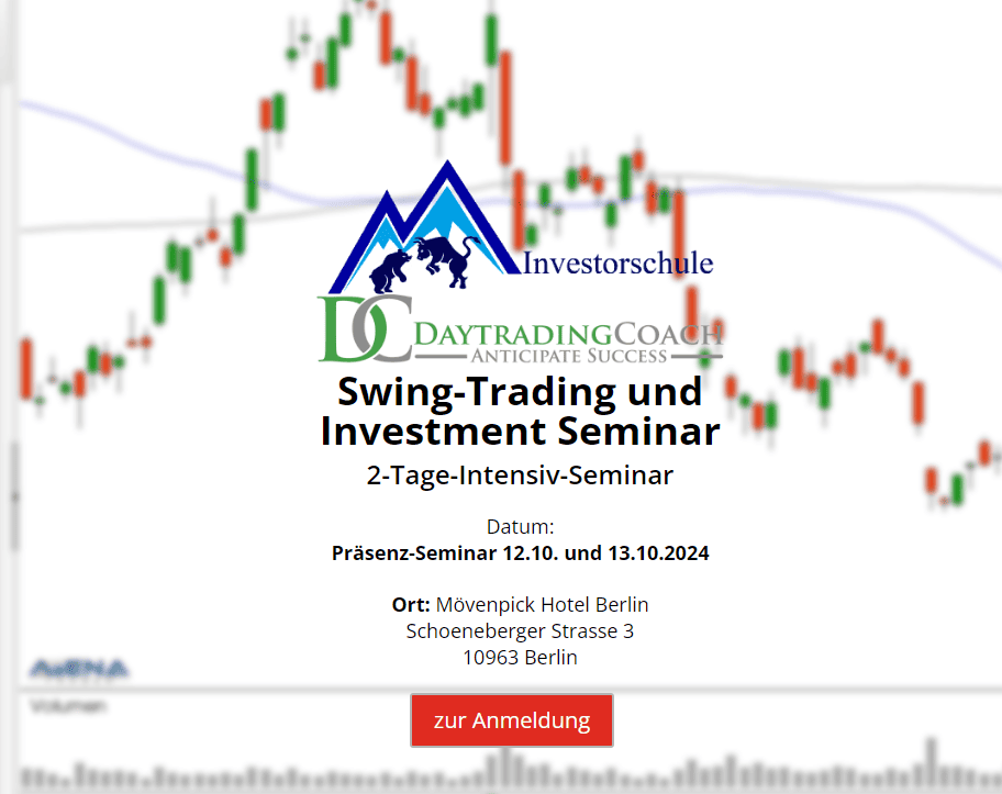 DaytradingCoach.de – Martin Goersch: Ausbildung, Software, Indikatoren Das Aktien Seminar von Martin Goersch findet dieses Jahr in Berlin statt und richtet sich an angehende Swing Trader und Investoren