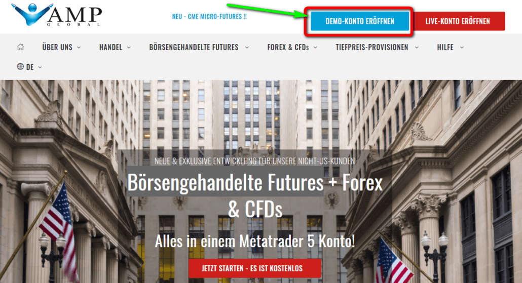 AMP Futures / AMP Global – Erfahrungen des günstigen US-Futures Brokers (2025) Demo Konto bei AMP Global eröffnen