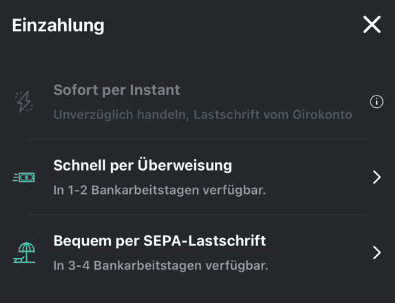 Scalable Capital, der beliebte Online Broker im Fokus: Erfahrungen, Kosten, Seriosität, Test (2025) Die Einzahlungsmethoden bei Scalable Capital reichen von Insant Pay ueber die klassische Ueberweisung