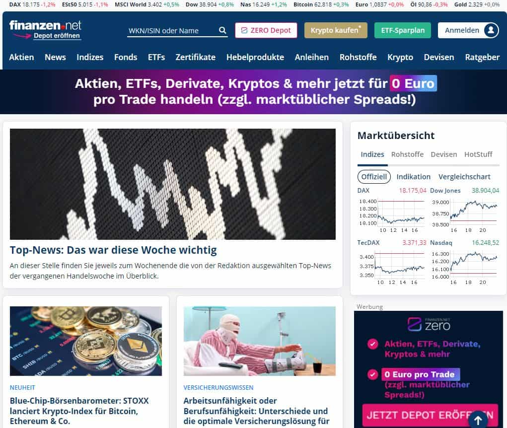 Finanzen.net: Erfahrungen, Kosten, Seriosität, Test (2025) Die finanzen.net Webseite liefert umfassende Informationen zu allen wichtigen Handelsinstrumenten und Anlageklassen