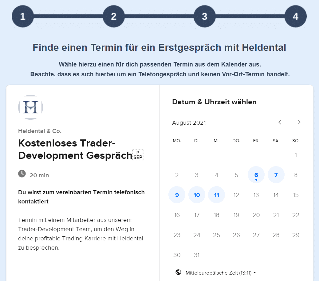 Heldental & Co. Erfahrung | Kosten | Seriosität (2025) Heldental - kostenloses Erstgespräch zur Anmeldung beim Karriere-Programm
