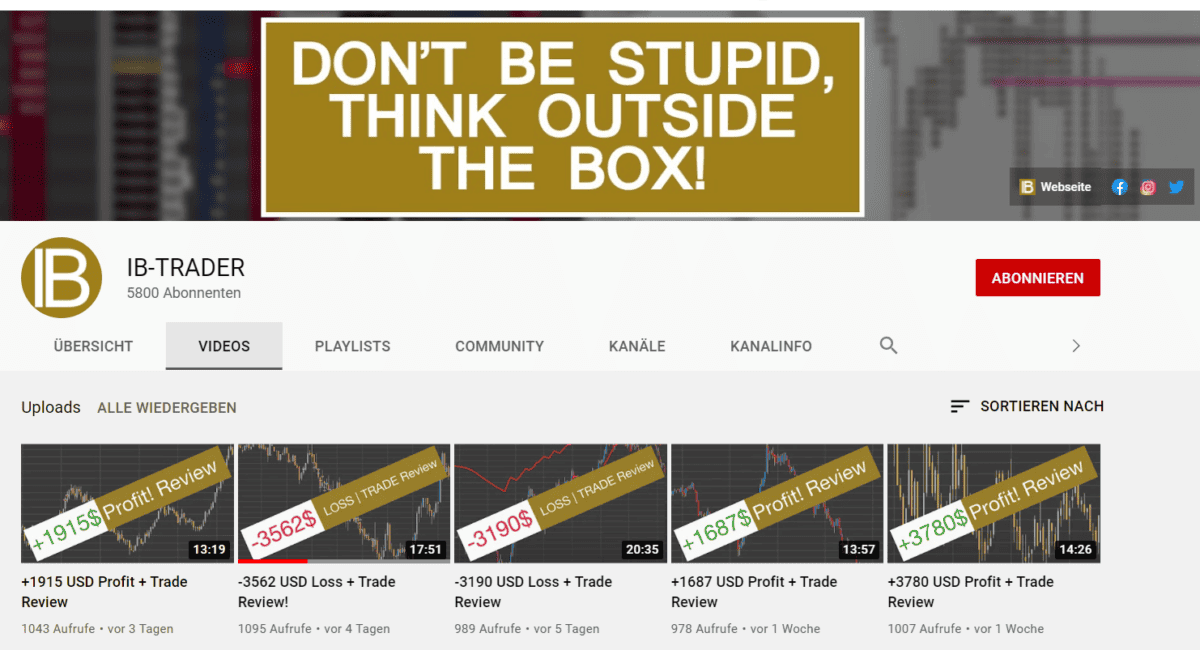 IB-Trader YouTube Kanal
