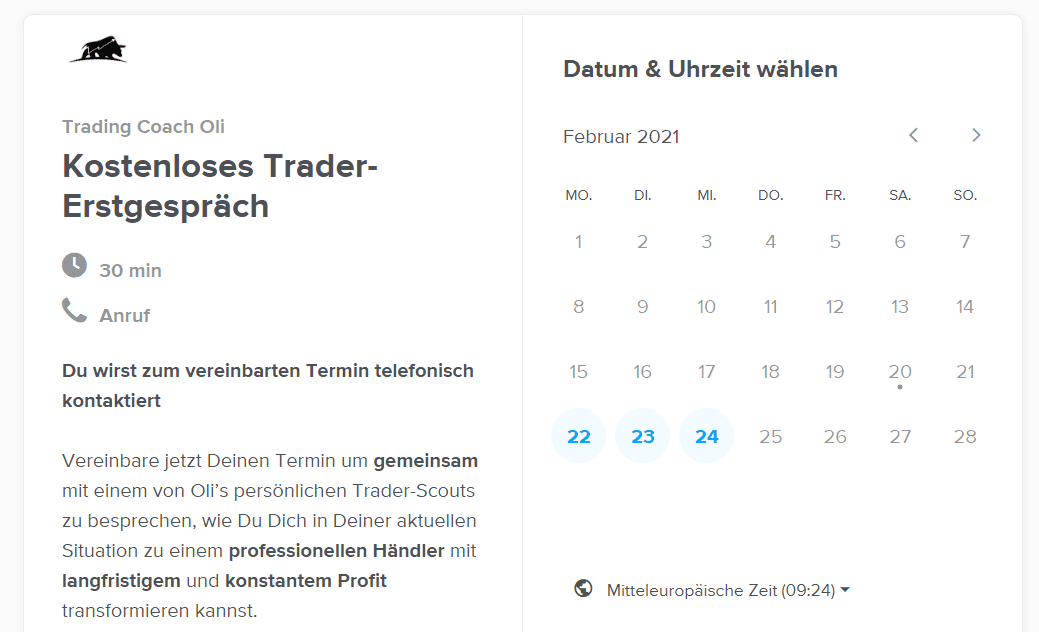 Trading Coach Oliver Klemm – Angebote | Erfahrung | Kosten | Seriosität (2025) Trading Coach Oli - Kostenloses Erstgespräch