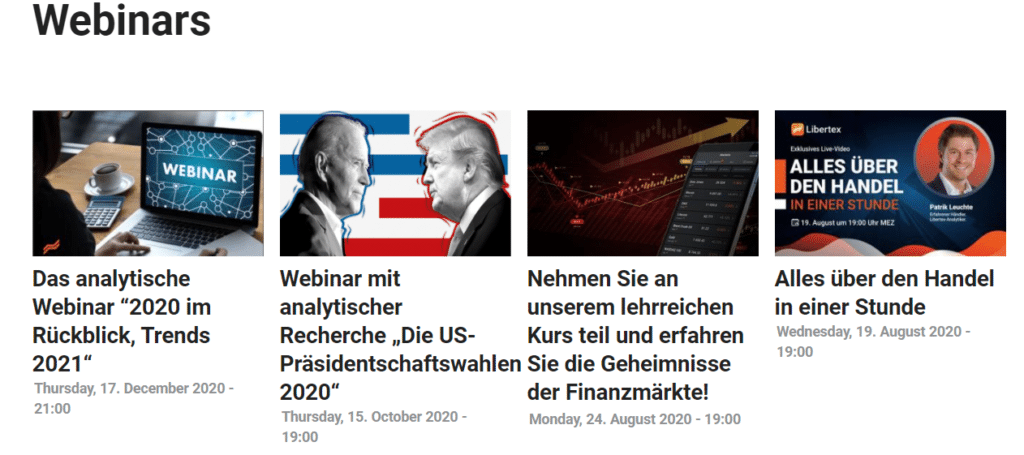 Libertex, der beliebte Online Broker im Fokus: Erfahrungen, Kosten, Seriosität, Test (2025) Libertex Webinare
