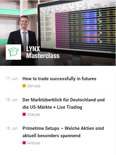 LYNX, der beliebte Online Broker im Fokus: Erfahrungen, Kosten, Seriosität, Test (2025) Ausbildungsbereich und Masterclass