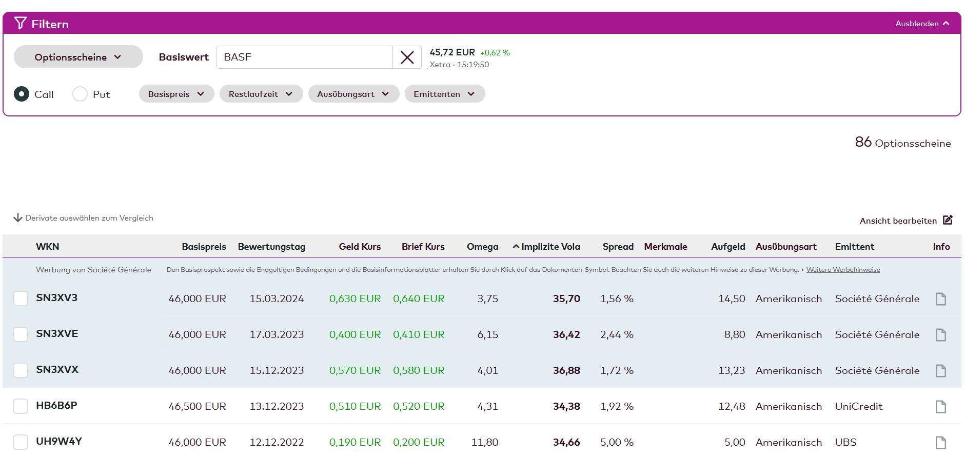 Optionsscheine suchen und finden – so geht man vor. Der ultimative Guide. Optionsscheinfinder der Onvista Bank mit weiteren Suchmöglichkeiten und den Suchergebnissen