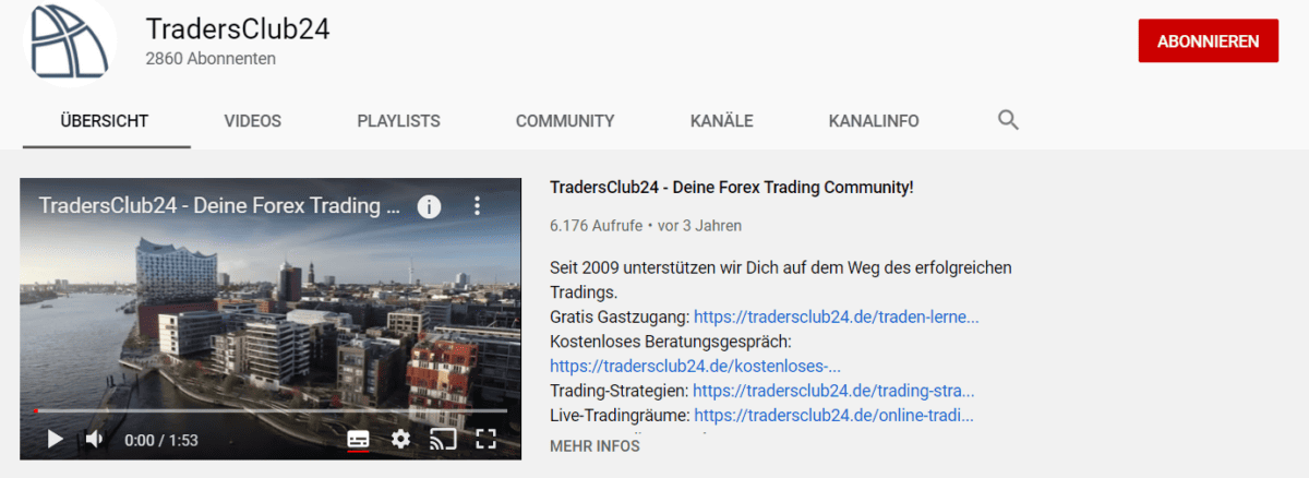 Alles über TradersClub24 - Erfahrungen | Angebote | Seriosität (2025) TradersClub24 YouTube Kanal