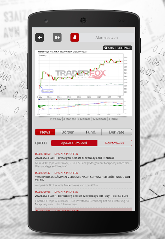dpa-AFX Newsticker im Test – was steckt hinter der Nachrichtenagentur? Über die TraderFox dpa-AFX ProFeed App können die Dienste der Agentur bequem von unterwegs aus verwendet werden