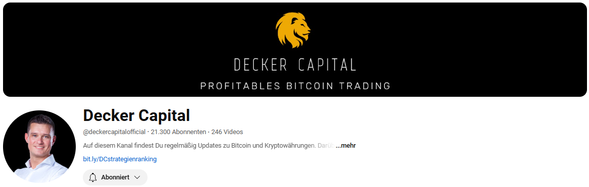 Max Steinauer, Decker Capital, Luke Michels Trading & Co. - Hidden Trading Champions auf YouTube (2025) der youtube kanal von decker capital