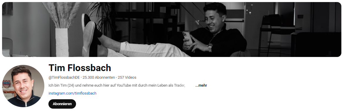 Max Steinauer, Decker Capital, Luke Michels Trading & Co. - Hidden Trading Champions auf YouTube (2025) der youtube kanal von tim flossbach