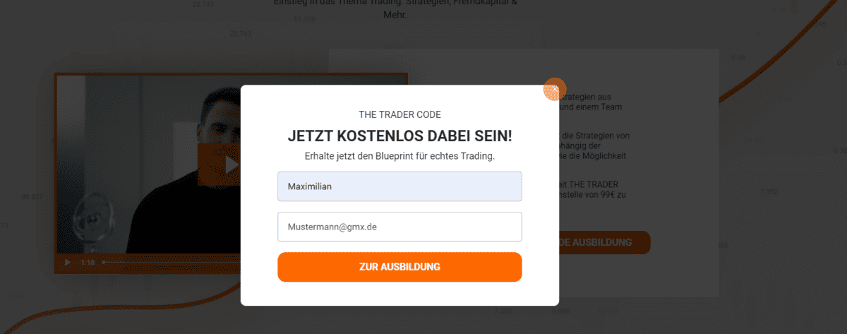 Volume Trader – Die Trading Akademie von Marcus Schulz (2025) anmeldung fuer the trader code bei Volume Trader Webseite