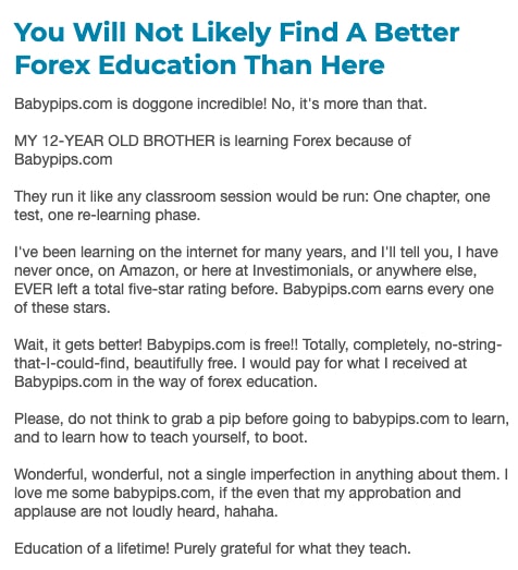 Babypips - Ein hervorragender Einstieg für Forex Trader Babypips Review