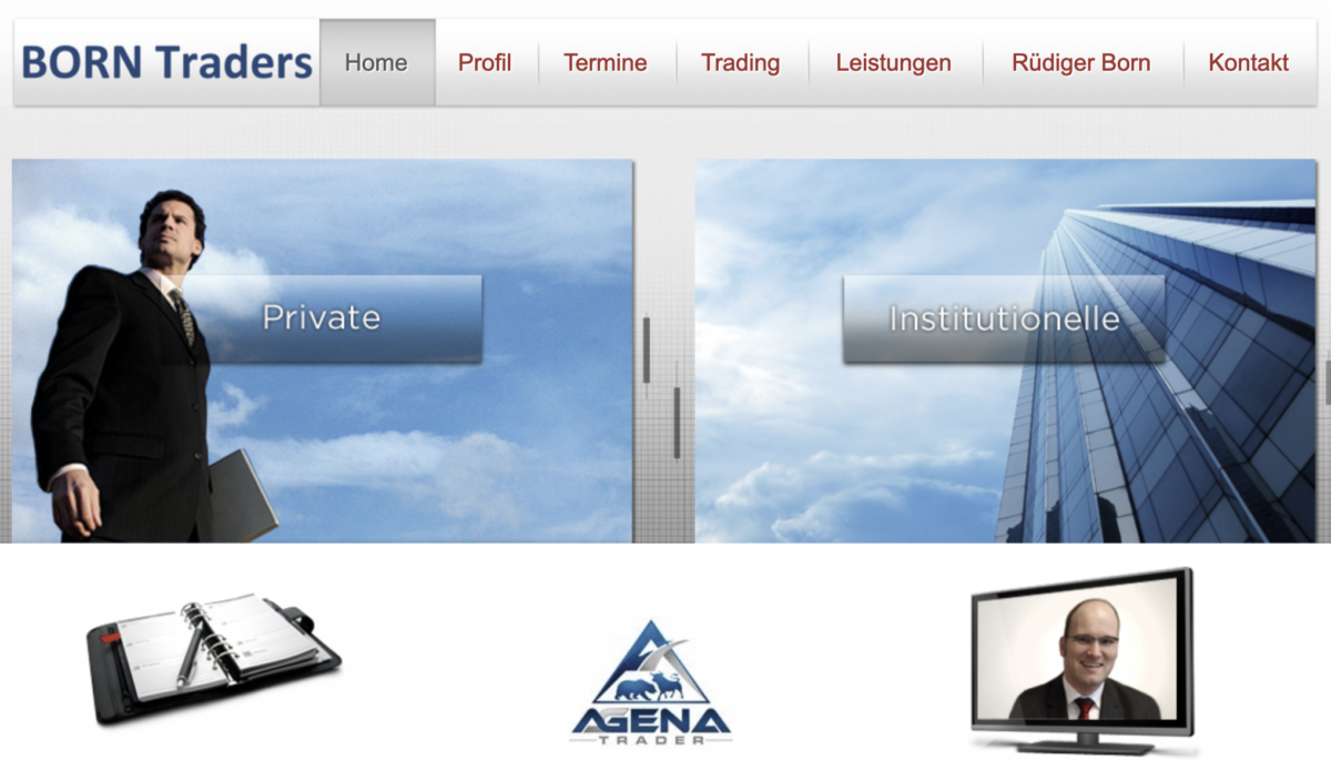 Wer steckt hinter Rüdiger Born und was ist Born Traders? (2025) Blick auf die Webseite von Born Traders