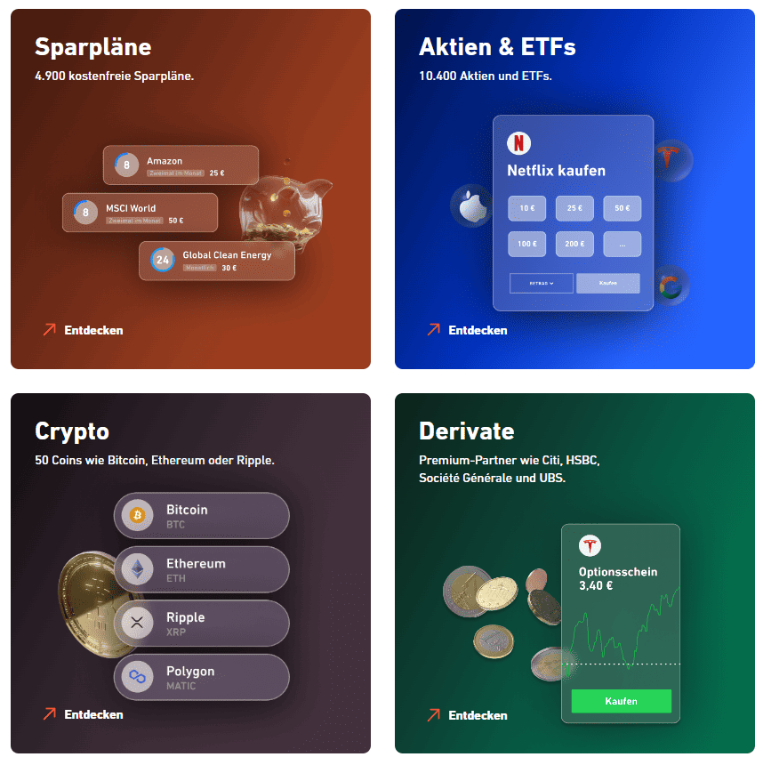 Trade Republic, der beliebte Online Broker im Fokus: Erfahrungen, Kosten, Seriosität, Test (2025) das handelsangebot bei trade republic umfasst aktien etfs sparplaene kryptos und derivate