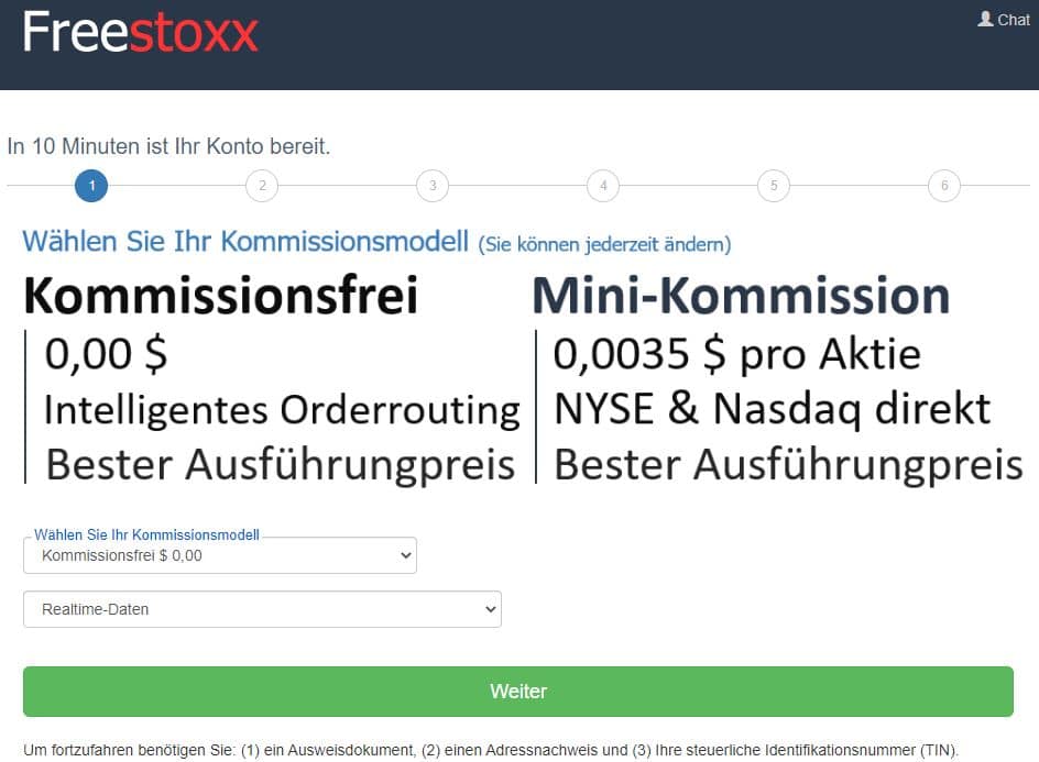 Freestoxx – Der Neobroker für US-Aktien und Optionen im Test die kontoeroeffnung bei freestoxx ist unkompliziert