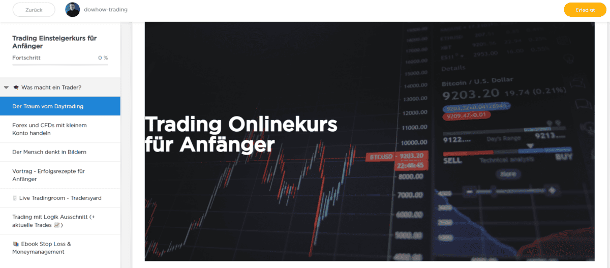 DowHow Trading Erfahrungen - Markus Gabel (2025) kostenloser Trading Online Kurs dowhow trading