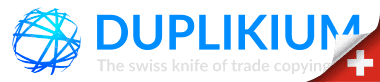 Nutzen Sie die Kraft von Trade Copiers: Handeln Sie auf TradingView durch MT4/5 und cTrader-Accounts Das Bild zeigt das Logo von Duplikium.