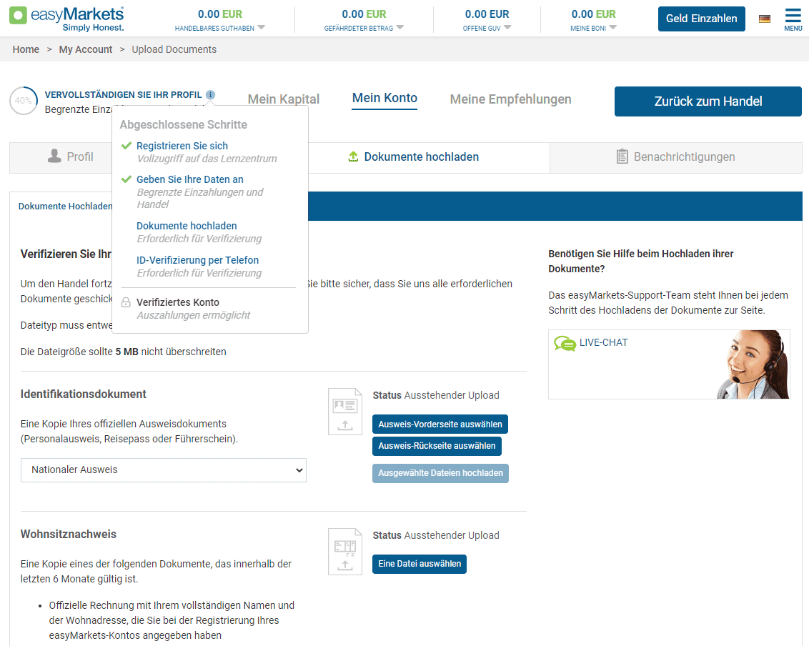easyMarkets im Fokus, wie gut ist dieser Online-Broker? Erfahrungen, Kosten, Seriosität (2025) easymarkets anmeldung mit kontoeroeffnung 1