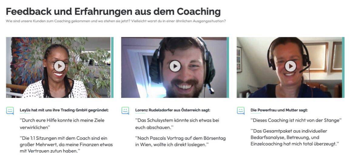 Finance.Coach Erfahrungen - Wie gut sind die Coaches und ihre Programme wirklich? Erfahrungsberichte von Teilnehmern von finance.coach
