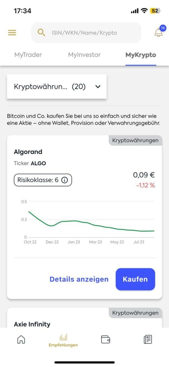 Follow MyMoney Erfahrungen - MyTrader (2025) followmymoney app kryptowaehrungen