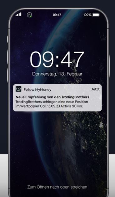 Follow MyMoney Erfahrungen - MyTrader (2025) followmymoney app push benachrichtigung ueber neue trade empfehlung
