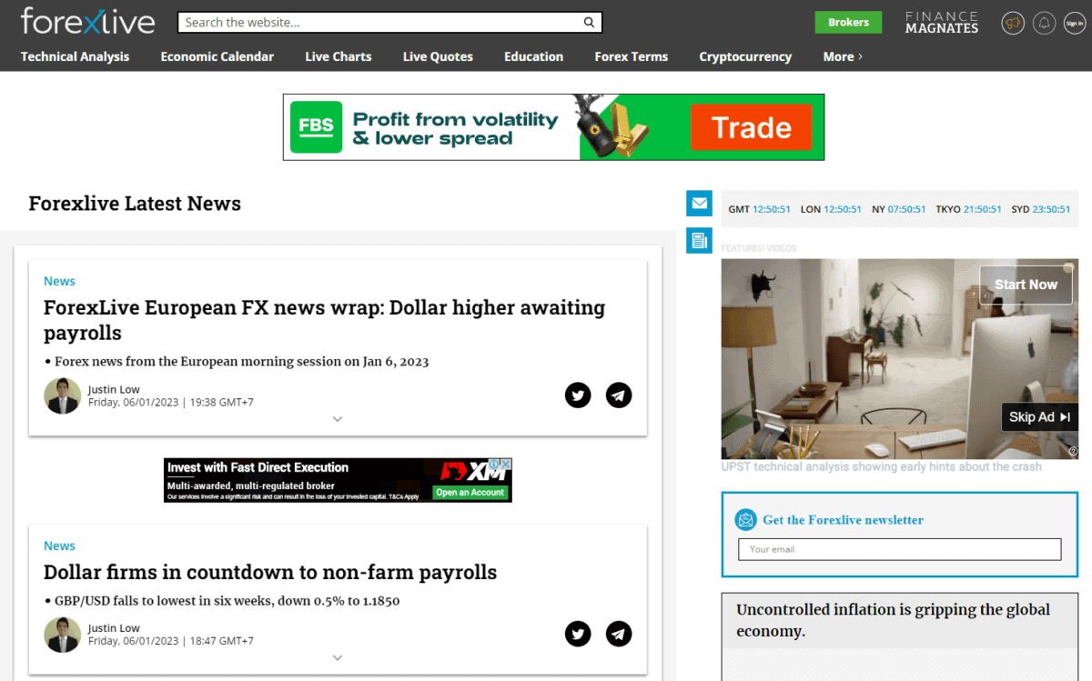 Forexlive.com - hier erfährst du alles über das beliebte Finanzportal für Forex-Trader forexlive startseite