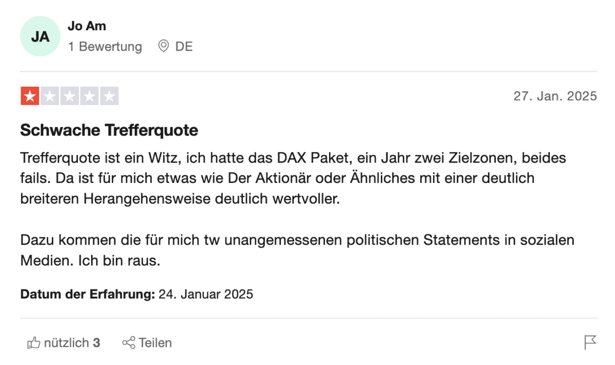 HKC Management Erfahrungen – Seriös oder doch fragwürdig? (2025) der Screenshot zeigt die Erfahrung eines Nutzers mit hkcm auf trustpilot