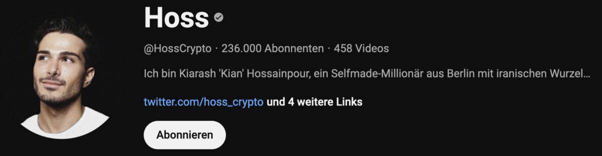 Wer ist der Krypto-Influencer Hoss und was macht ihn so erfolgreich? hosscrypto youtube