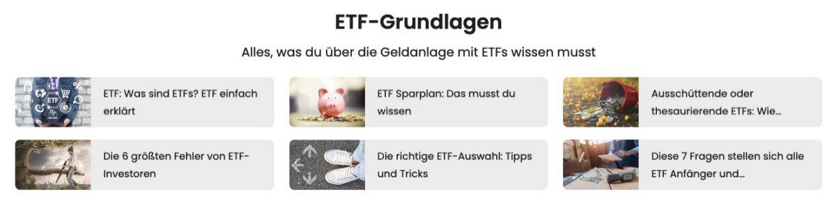 justETF Erfahrungen - wie gut ist das ETF-Vergleichsportal und was bietet es? JustETF Grundlagen Geldanlage mit ETFs