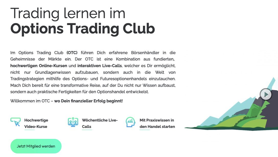 Finance.Coach Erfahrungen - Wie gut sind die Coaches und ihre Programme wirklich? Screenshot des OTC Trading Clubs von finance.coach