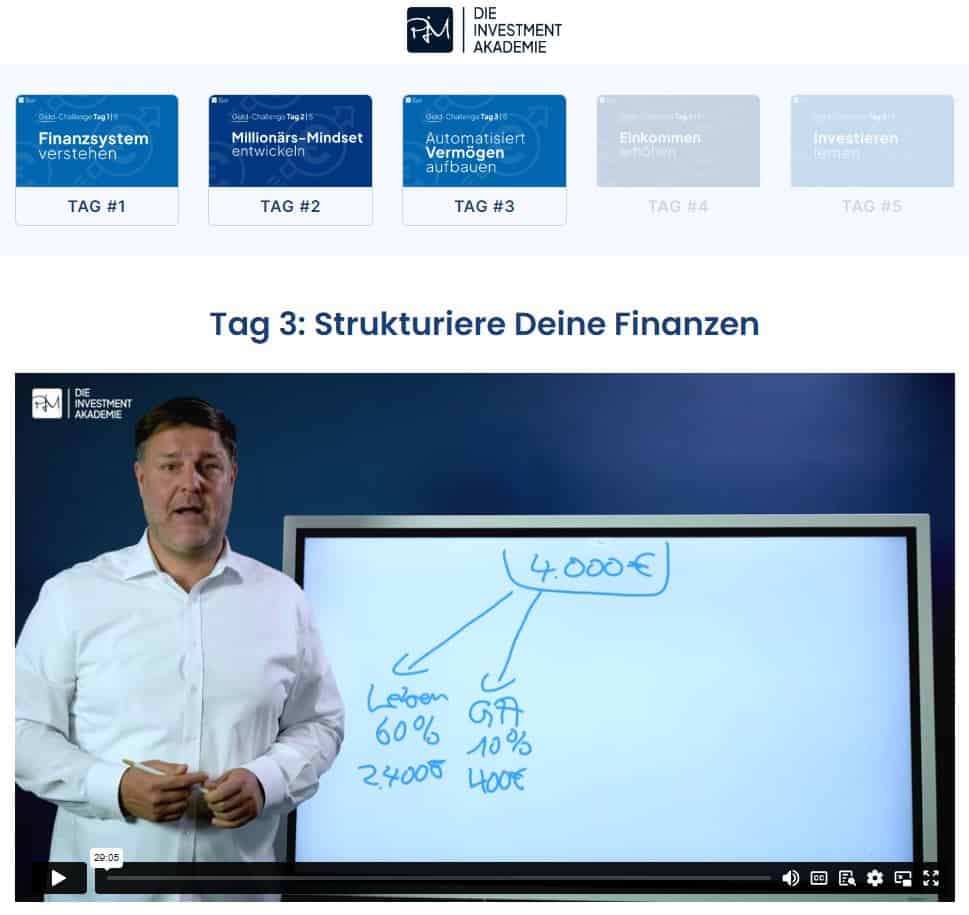PJM Investment Akademie – die Investmentausbildung von Philipp J. Müller pjm akademie die 5 tage geld challenge ist kostenlos