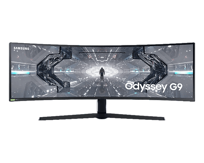 So wählst du den besten und optimalen Trading-Monitor - der ulitmative Guide (2025) Das Bild zeigt den Trading-Monitor von Samsung: Odyssey G9 - 49Zoll