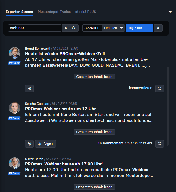 stock3: das große Finanzportal – ehrliche Erfahrungen und Test. Wie gut ist die Plattform? stock3 promax webinare
