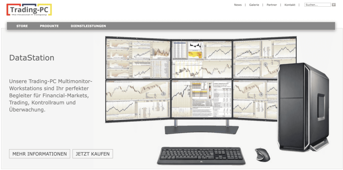 Der beste Trading-Computer: Alles, was Sie für den Einstieg wissen müssen Das Bild zeigt einen Screenshot der Trading-PC Website.