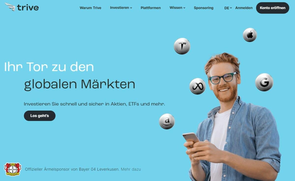 Trive, der beliebte Online Broker im Fokus: Erfahrungen, Kosten, Seriosität, Test (2025) trive.com homepage startseite